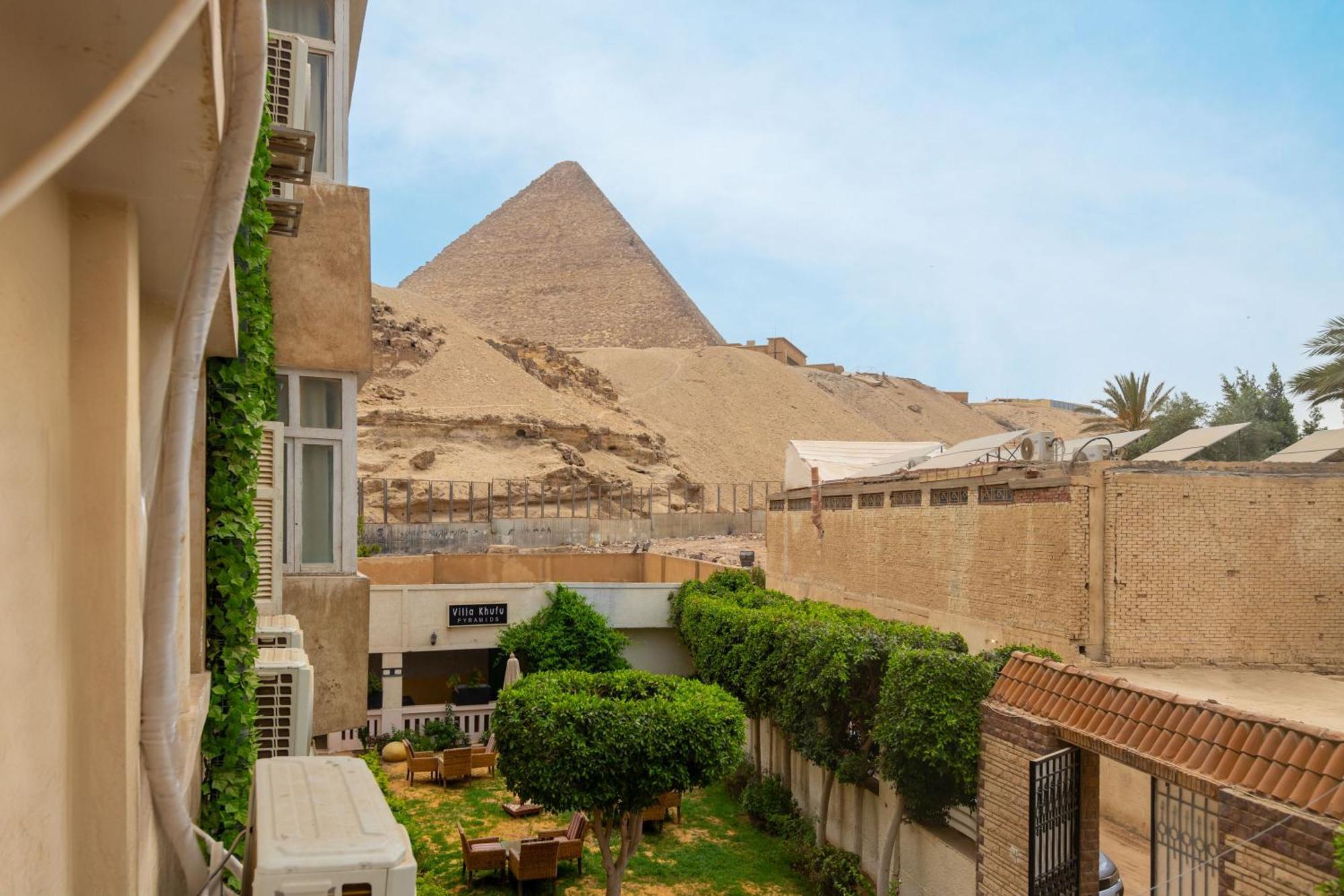 The Grand Pyramids View Hotel Kafret el-Gabal Exteriör bild